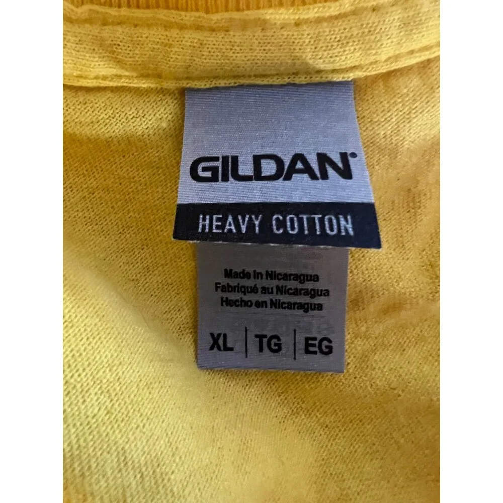 Gilden Yellow Happy Face T-shirt XL